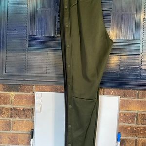 Green adidas snap joggers